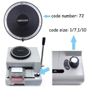 Embossing Machine 72 Characters Card Embosser Printer Gift Card Credit ID PVC Card Embosser Stamping Machine Manual Embosser Machine